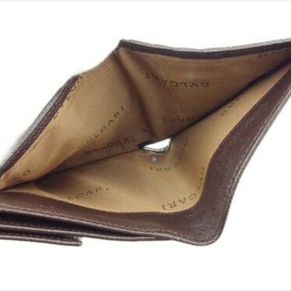 Bvlgari Wallet Purse Folding wallet Brown leather Woman Authentic Used - Picture 6 of 8